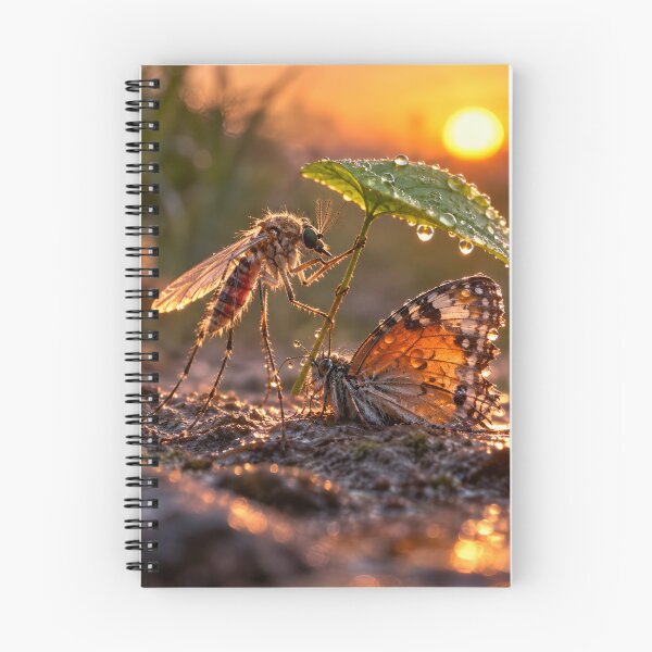 Item preview, Mosquito and Butterfly at Golden Sunset designed and sold by Bhaskar Digital Art.