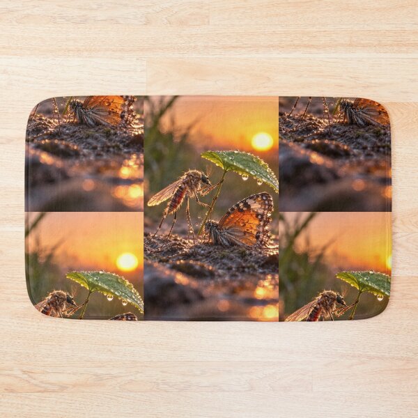 Item preview, Mosquito and Butterfly at Golden Sunset designed and sold by Bhaskar Digital Art.