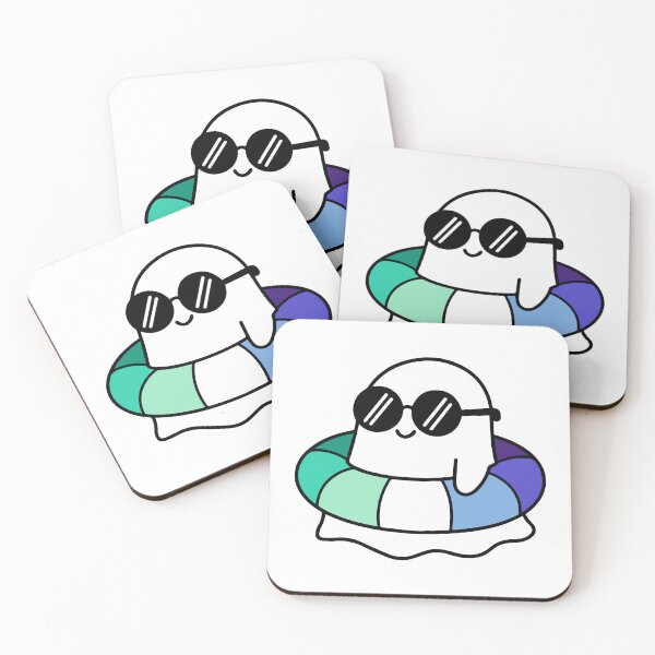 Item preview, Kawaii Ghost on a Swimming Ring – Gay Man LGBTQ Halloween designed and sold by Cannaxes Studio.
