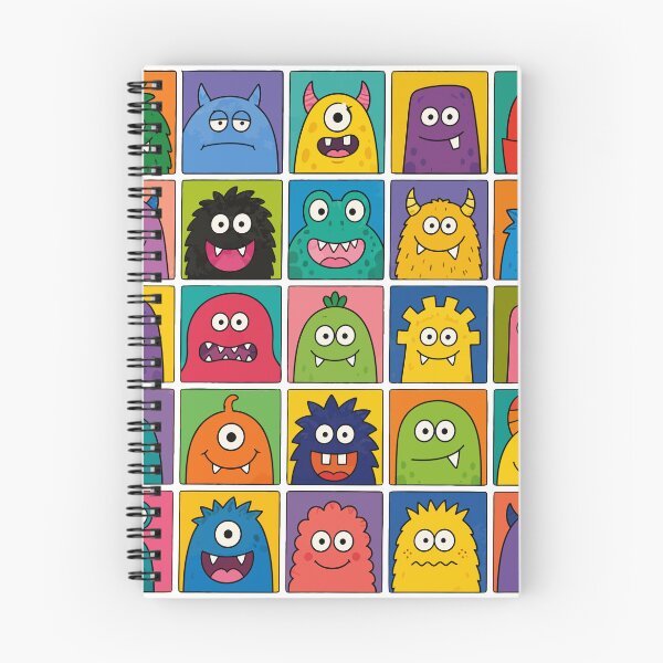 Item preview, Cute Colorful Cartoon Monsters Pop Art Grid Doodles Graphic designed and sold by The Upside Down.