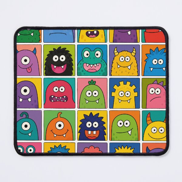 Item preview, Cute Colorful Cartoon Monsters Pop Art Grid Doodles Graphic designed and sold by The Upside Down.