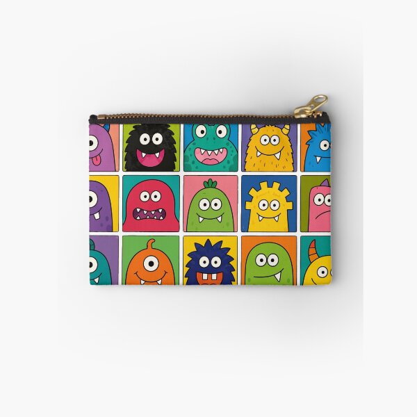Item preview, Cute Colorful Cartoon Monsters Pop Art Grid Doodles Graphic designed and sold by The Upside Down.