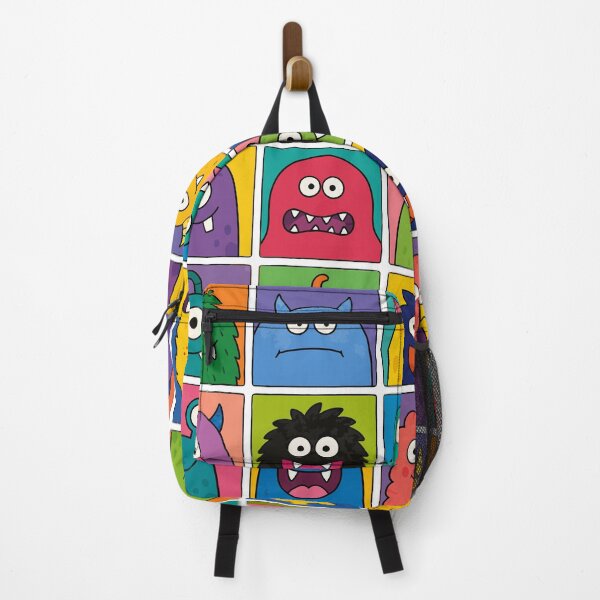 Item preview, Cute Colorful Cartoon Monsters Pop Art Grid Doodles Graphic designed and sold by The Upside Down.