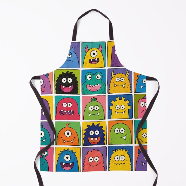 Artikelvorschau, Niedliche, bunte Cartoon-Monster im Pop-Art-Stil mit Raster-Doodles (Grafik) entworfen und verkauft von The Upside Down.