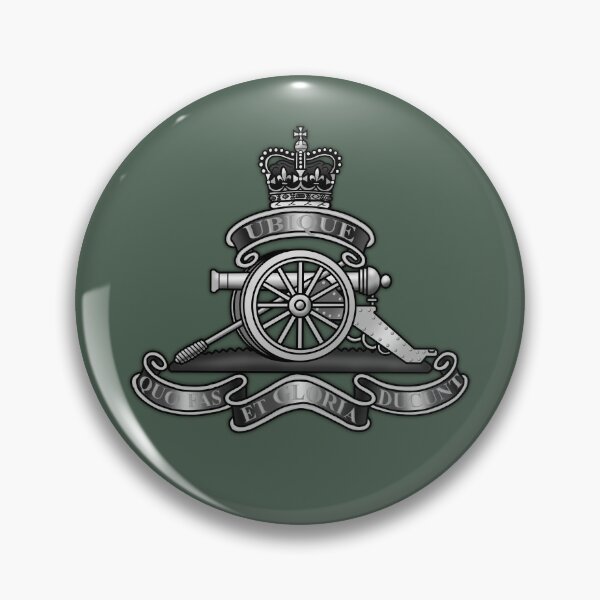 Item preview, Royal Artillery Cap Badge black and white designed and sold by Auburn-Art.