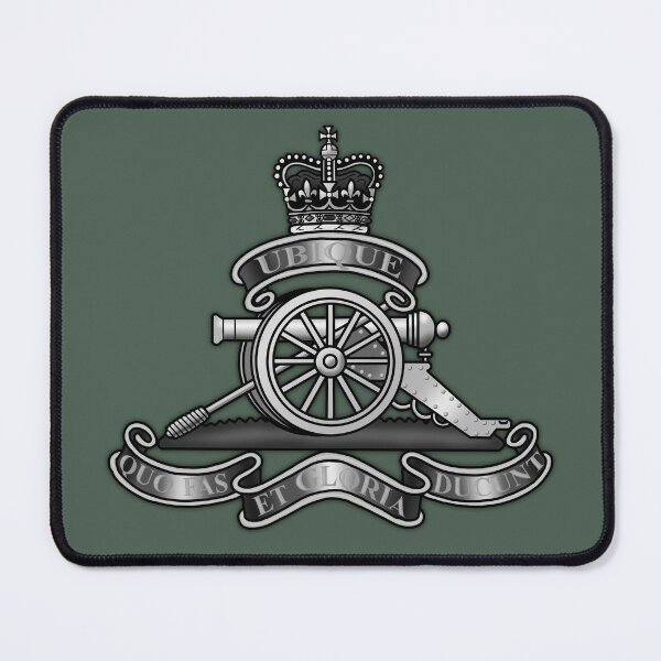 Item preview, Royal Artillery Cap Badge black and white designed and sold by Auburn-Art.