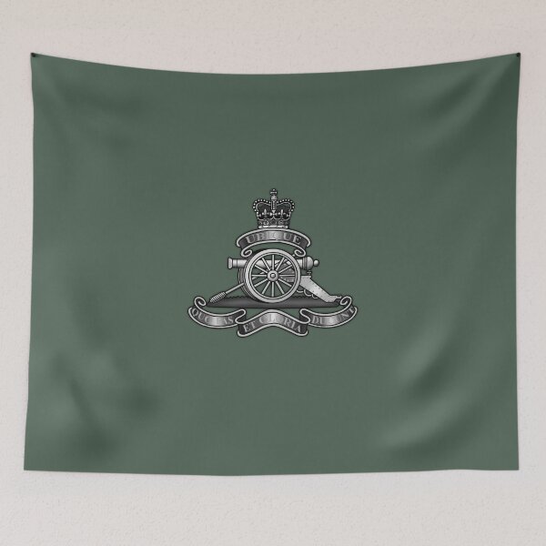 Item preview, Royal Artillery Cap Badge black and white designed and sold by Auburn-Art.