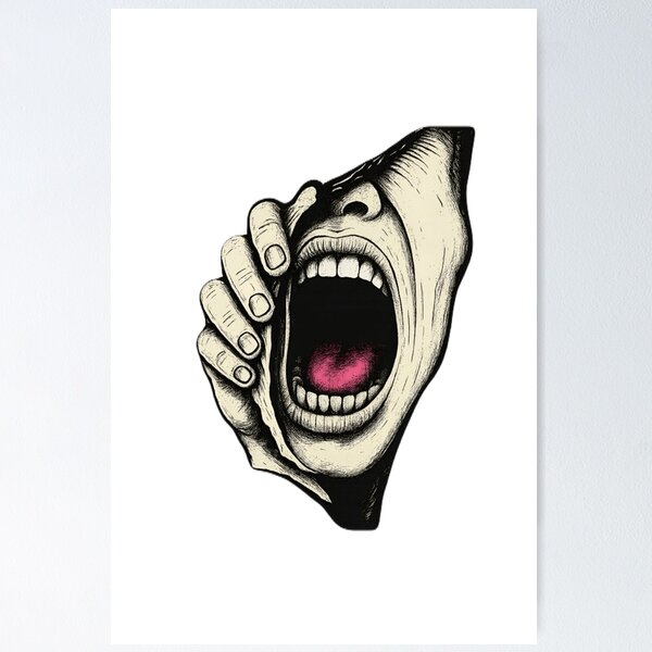 Item preview, Silent Scream Mouth designed and sold by Ink8instinct.