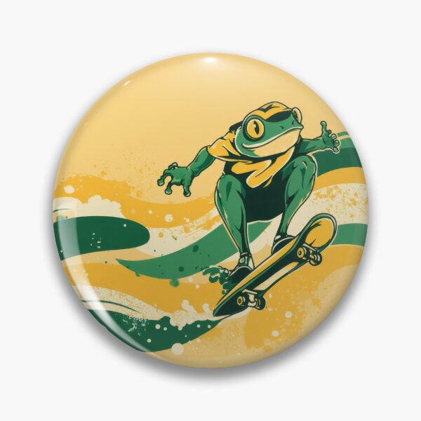 Item preview, Frog on skateboard performing tricks designed and sold by anytka.