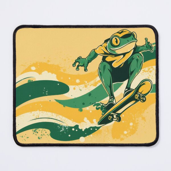Item preview, Frog on skateboard performing tricks designed and sold by anytka.