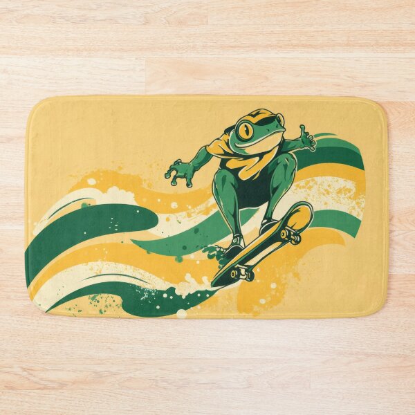 Item preview, Frog on skateboard performing tricks designed and sold by anytka.