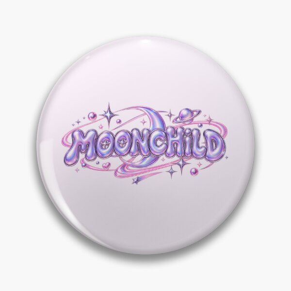 Item preview, Moonchild Lavender Chrome Bubble Text designed and sold by Inkworksbyshery.