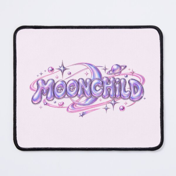 Item preview, Moonchild Lavender Chrome Bubble Text designed and sold by Inkworksbyshery.
