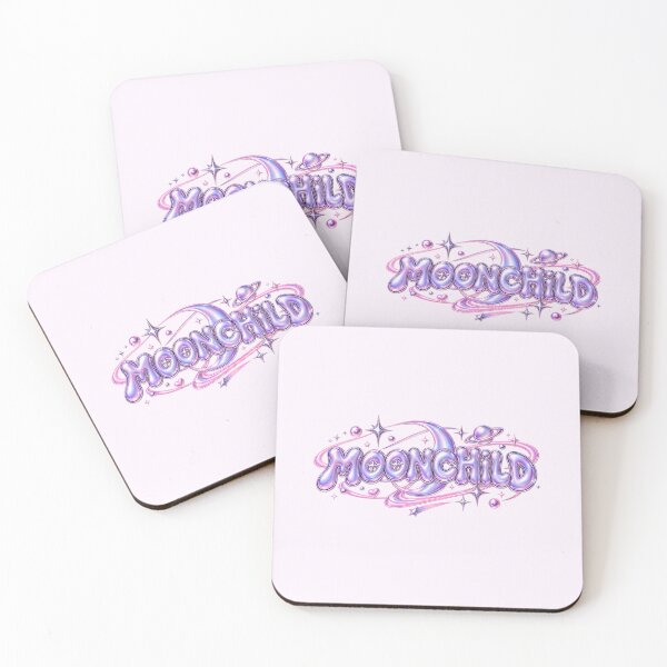 Item preview, Moonchild Lavender Chrome Bubble Text designed and sold by Inkworksbyshery.