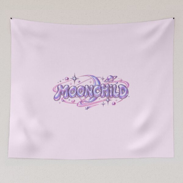 Item preview, Moonchild Lavender Chrome Bubble Text designed and sold by Inkworksbyshery.