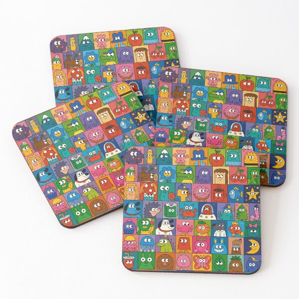Item preview, 72 Cute Quirky Cartoon Doodles Pop Art Character Grid Mega Pack Graphic designed and sold by The Upside Down.