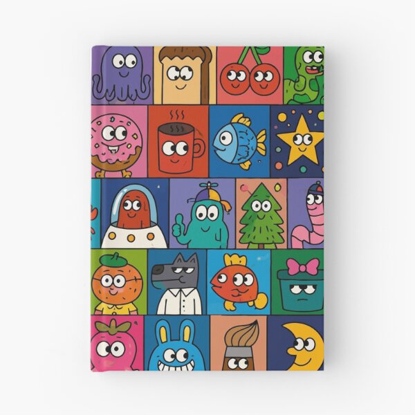 Item preview, 72 Cute Quirky Cartoon Doodles Pop Art Character Grid Mega Pack Graphic designed and sold by The Upside Down.