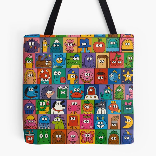 Item preview, 72 Cute Quirky Cartoon Doodles Pop Art Character Grid Mega Pack Graphic designed and sold by The Upside Down.