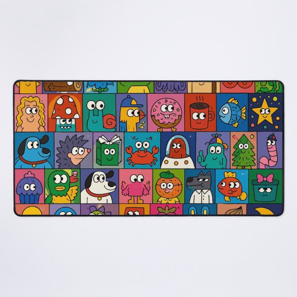 Item preview, 72 Cute Quirky Cartoon Doodles Pop Art Character Grid Mega Pack Graphic designed and sold by The Upside Down.