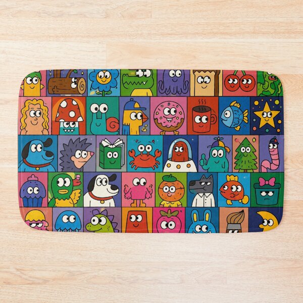 Item preview, 72 Cute Quirky Cartoon Doodles Pop Art Character Grid Mega Pack Graphic designed and sold by The Upside Down.