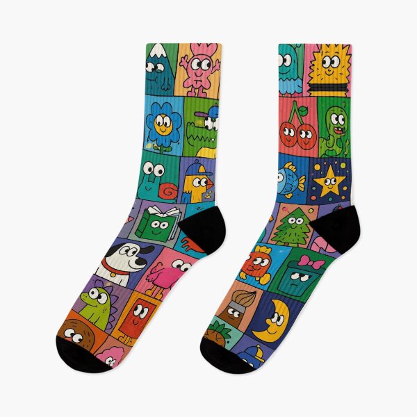 Item preview, 72 Cute Quirky Cartoon Doodles Pop Art Character Grid Mega Pack Graphic designed and sold by The Upside Down.
