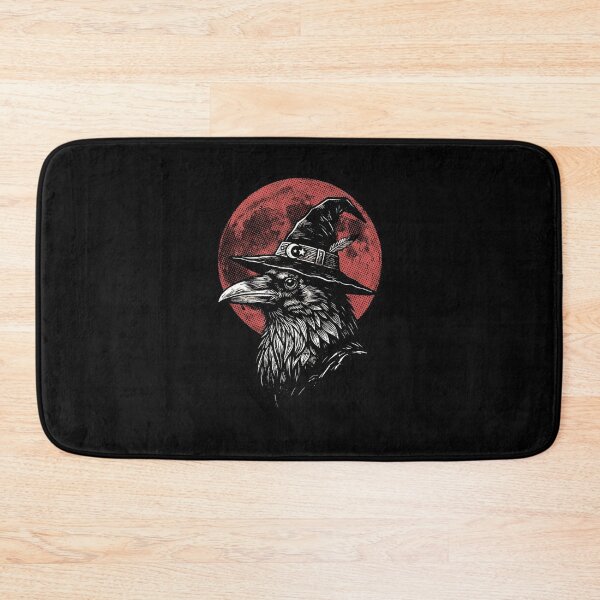 Item preview,  Halloween Raven Witch Hat Under Red Full Moon – Crow Gothic Dark Art designed and sold by SOUFIANE1991.