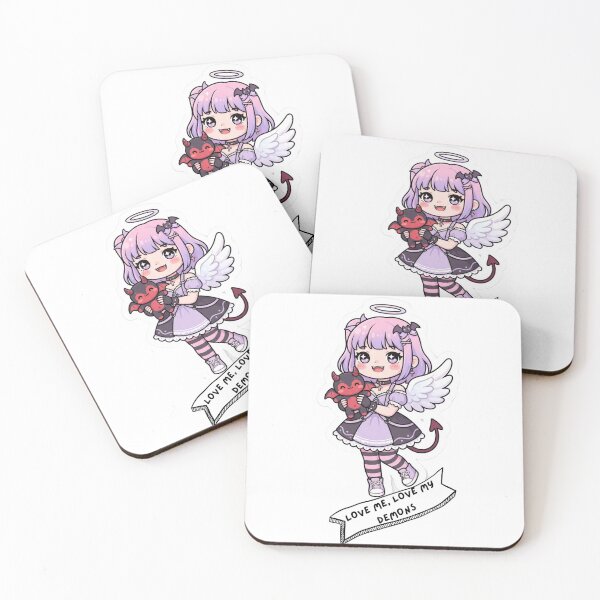 Item preview, Love Me Love My Demons Sticker | Pastel Goth Angel Devil Kawaii Vinyl Sticker designed and sold by HOODYBUDSTYLES.