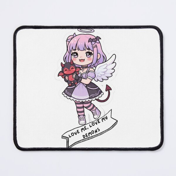 Item preview, Love Me Love My Demons Sticker | Pastel Goth Angel Devil Kawaii Vinyl Sticker designed and sold by HOODYBUDSTYLES.