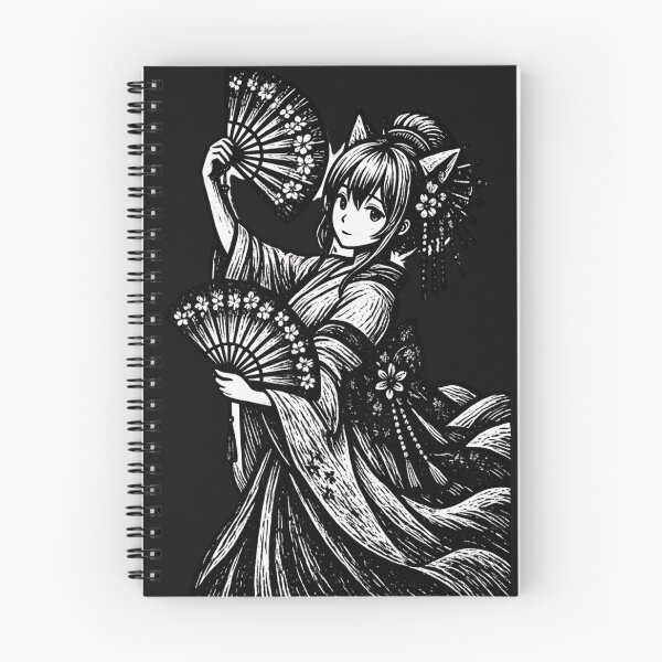 Item preview, Sakura Neko Geisha – Japanese Ink Art designed and sold by Revyra Design .