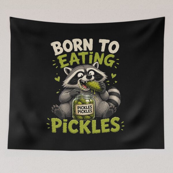 Item preview, Raccoon Eating Pickles Pickle designed and sold by TheEndDesign.