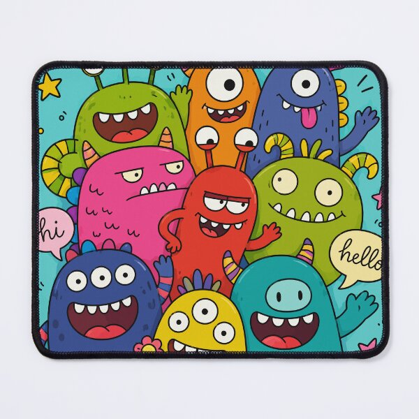 Item preview, Cute Friendly Monsters Alien Squad Colorful Cartoon Doodles Art designed and sold by The Upside Down.