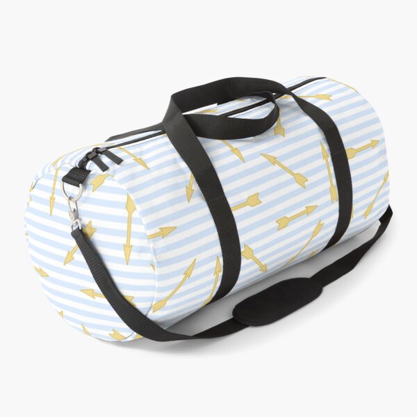Item preview, Blue stripes with golden arrows. Arrows move randomly, marine pattern designed and sold by Dynamisa.
