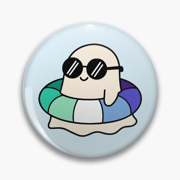 Item preview, Kawaii Ghost on a Gay Pride Swimming Tube Summer Vibes designed and sold by Cannaxes Studio.