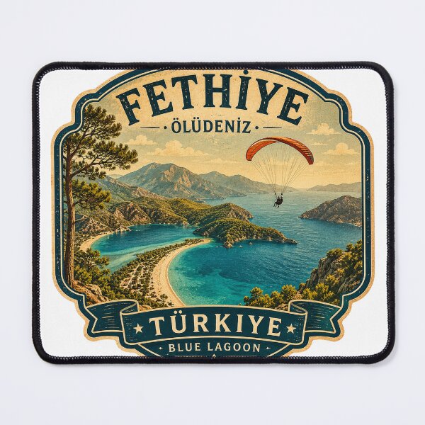 Item preview, Oludeniz Blue Lagoon Vintage Travel Badge | Fethiye Turkey Sticker designed and sold by DreamPaw Studio.
