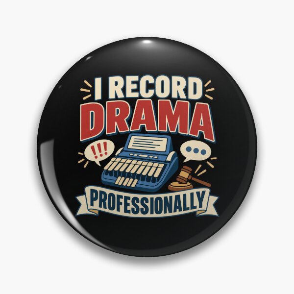 Item preview, I Record Drama Professionally Funny Court Reporter Gift designed and sold by DreamLayerStudio.