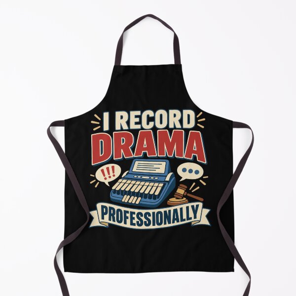 Item preview, I Record Drama Professionally Funny Court Reporter Gift designed and sold by DreamLayerStudio.