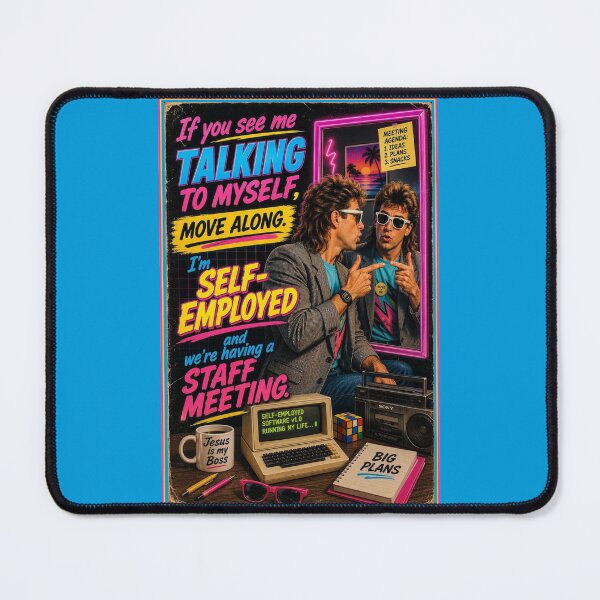 Item preview, Retro Humor: Self-Employed Staff Meeting designed and sold by Tracie J.