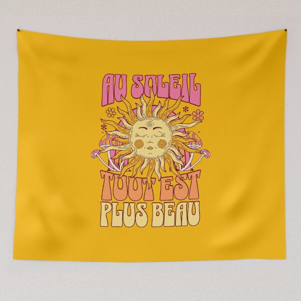 Item preview, Au Soleil Tout Est Plus Beau – Vintage French Sun Graphic designed and sold by Pics'Elle Creations.
