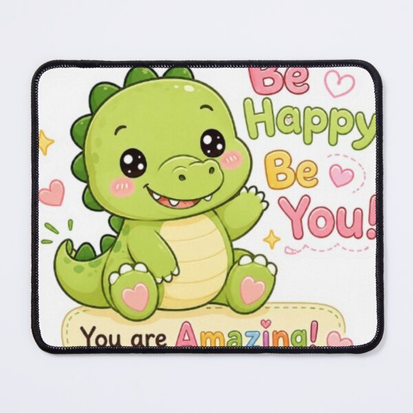 Item preview, Cute Kawaii Crocodile Sticker | Be Happy Be You | Adorable Pastel Animal Sticker designed and sold by Vegasstickers.