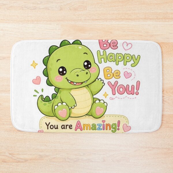 Item preview, Cute Kawaii Crocodile Sticker | Be Happy Be You | Adorable Pastel Animal Sticker designed and sold by Vegasstickers.
