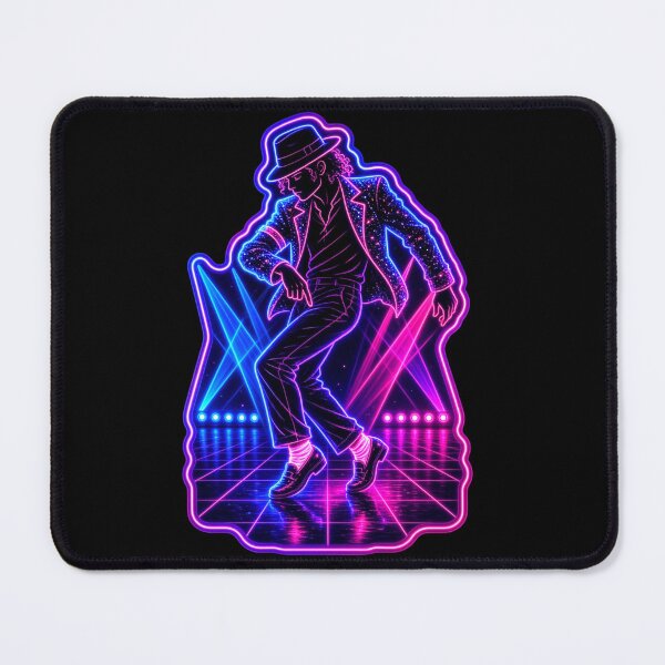 Item preview, Neon Retro Dance Icon on Electric Grid designed and sold by ExploreAura Studio.