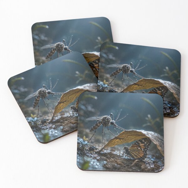 Item preview, Mosquito and Butterfly Under Moonlight designed and sold by Bhaskar Digital Art.