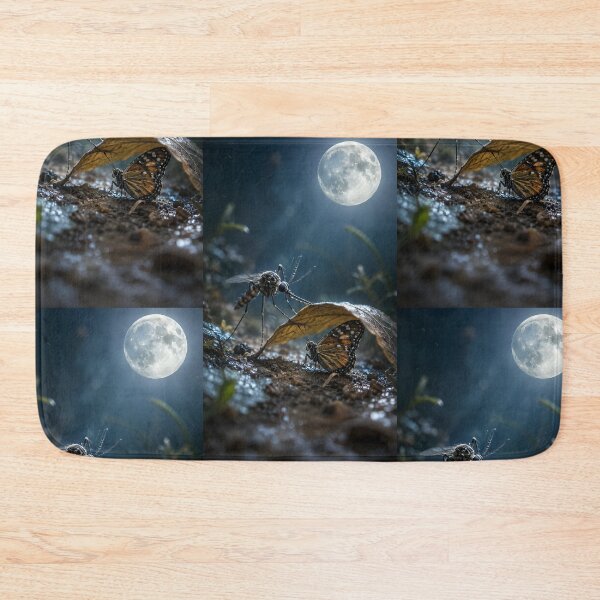 Item preview, Mosquito and Butterfly Under Moonlight designed and sold by Bhaskar Digital Art.