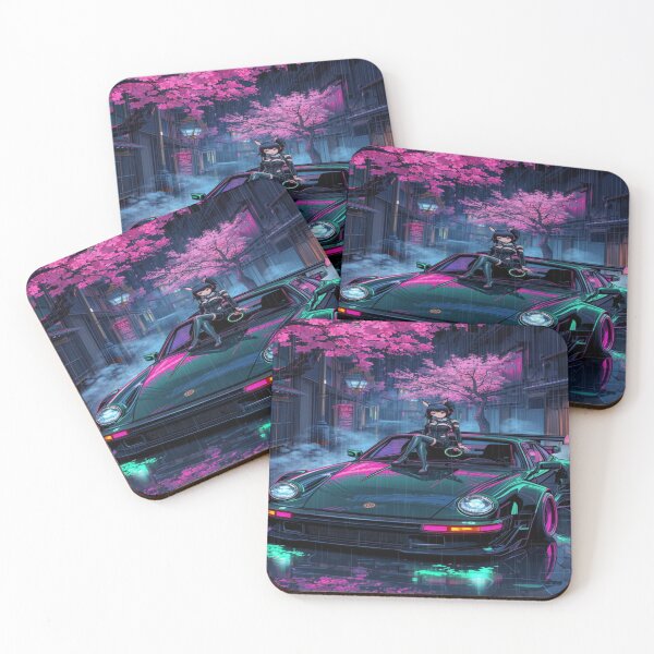 Item preview, Cyberpunk Retro Widebody - Neo Kyoto Sakura Night designed and sold by JMAVILA ART.