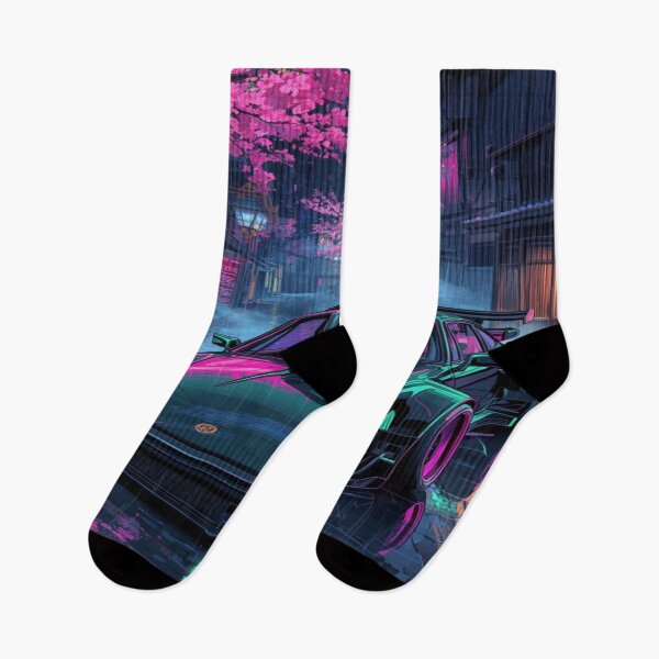 Item preview, Cyberpunk Retro Widebody - Neo Kyoto Sakura Night designed and sold by JMAVILA ART.