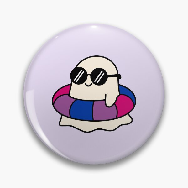 Item preview, Subtle Bisexual Pride Pool Float Summerween Kawaii Ghost designed and sold by Cannaxes Studio.