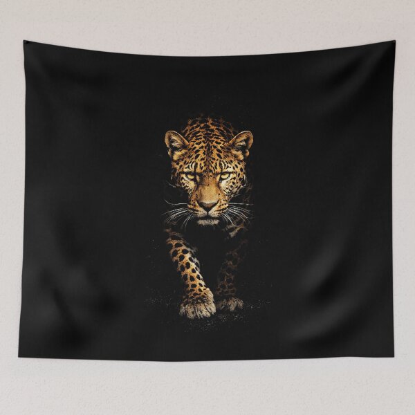 Item preview, Majestic leopard prowling design for animal lovers designed and sold by rafaeltto.