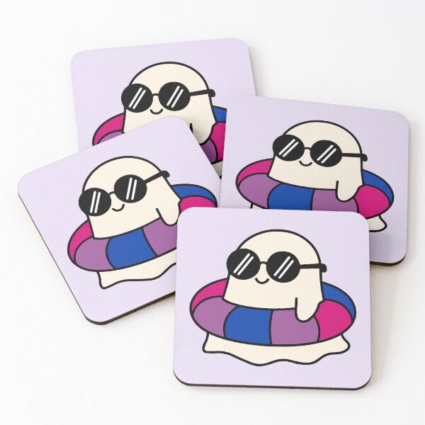 Item preview, Subtle Bisexual Pride Pool Float Summerween Kawaii Ghost designed and sold by Cannaxes Studio.