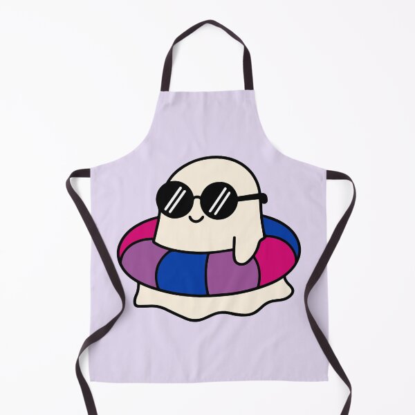 Item preview, Subtle Bisexual Pride Pool Float Summerween Kawaii Ghost designed and sold by Cannaxes Studio.