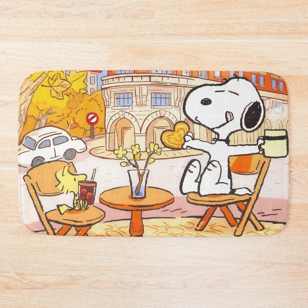 Item preview,  Snoopy and Woodstock Autumn Coffee Cafe in Shanghai Wukang Building Postcard designed and sold by Schulz Lightprint Studio.